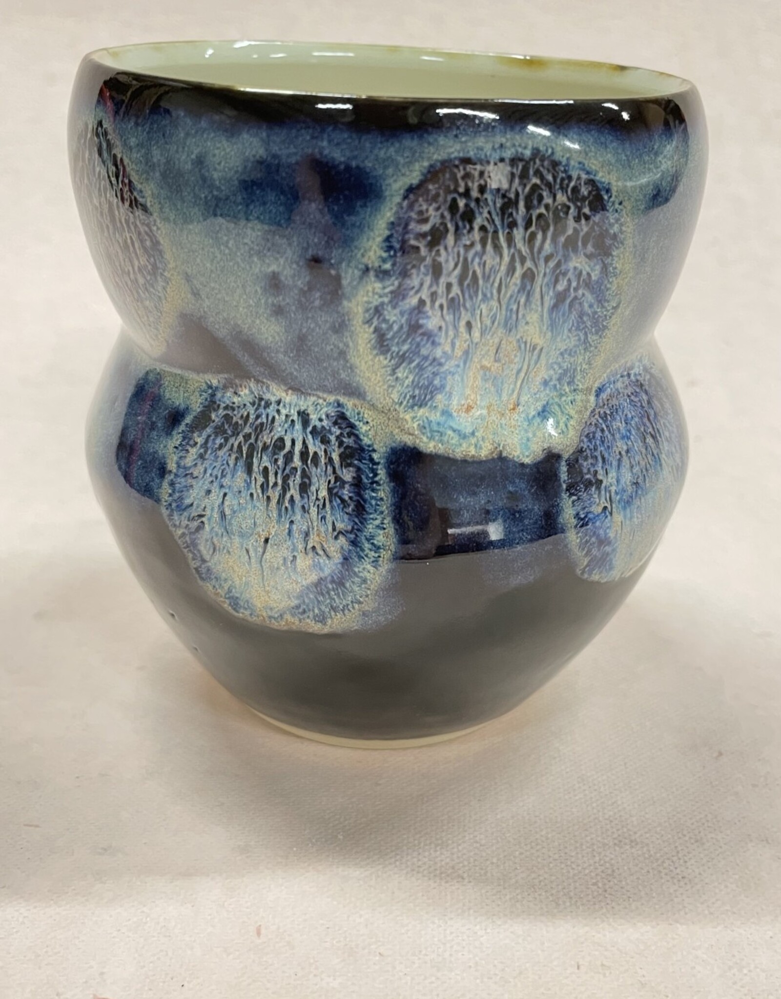 Pottery By Jackie Pottery By Jackie - Small Vase (black, variegated blues)