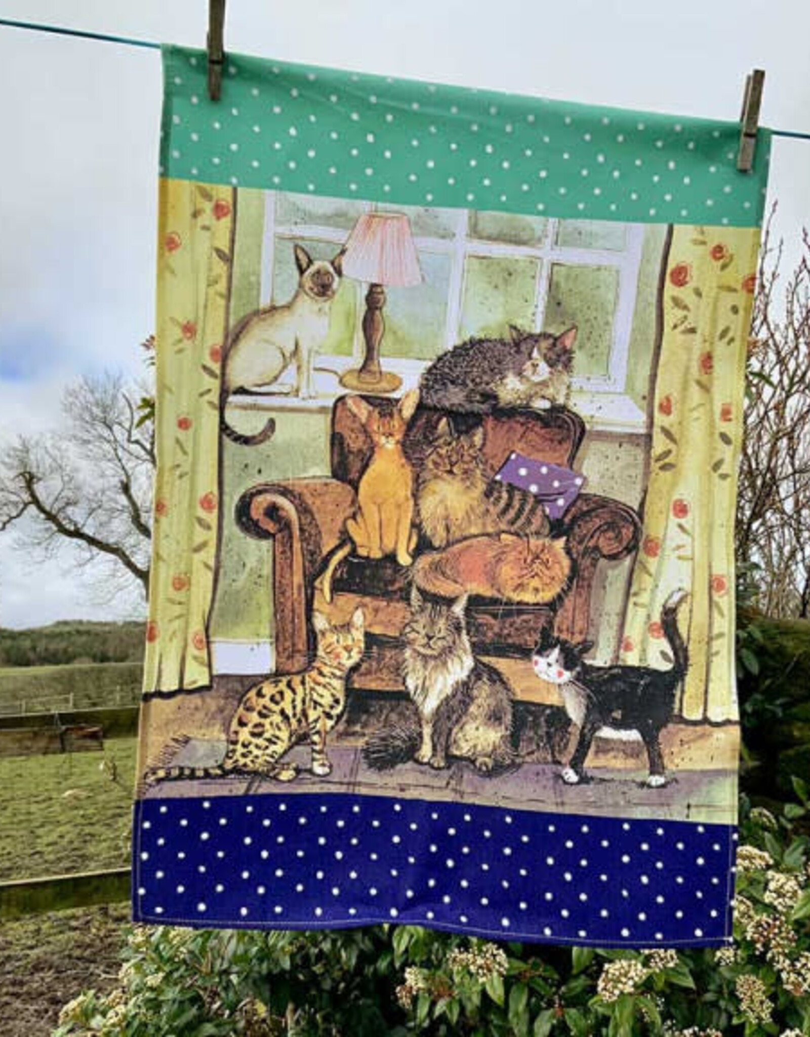 Tea Towel - Cat House