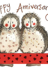 Alex Clark Anniversary Card - Anniversary Owls