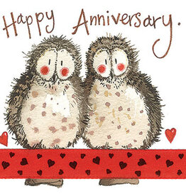 Alex Clark Anniversary Card - Anniversary Owls