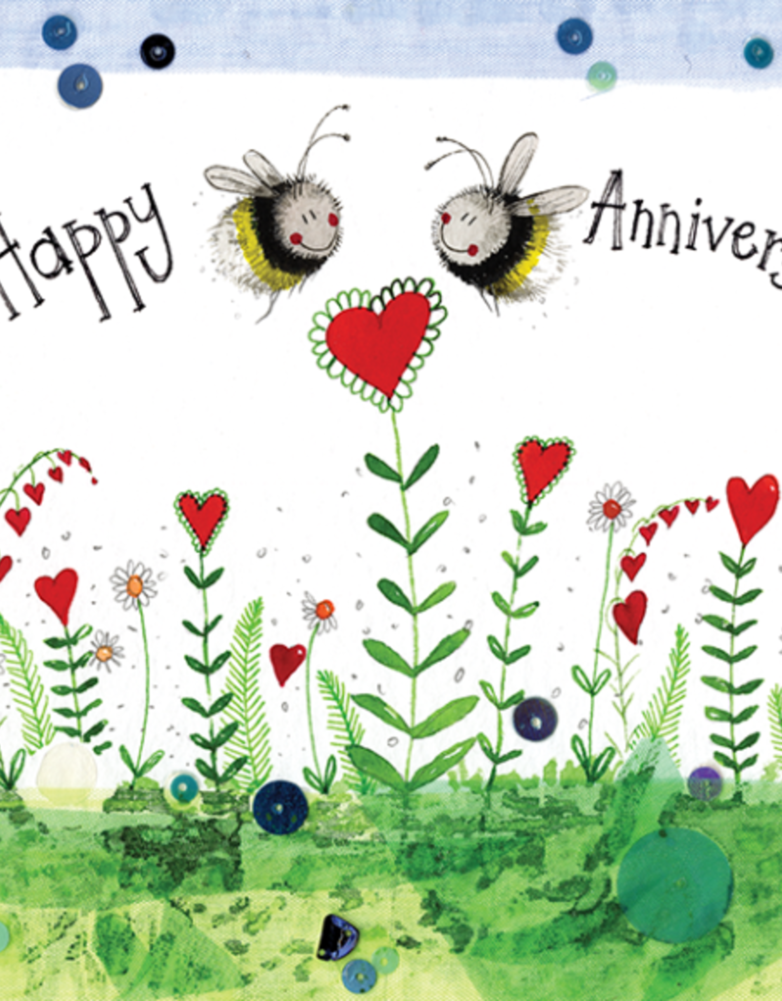 Alex Clark Anniversary Card - Happy Anniversary Bees