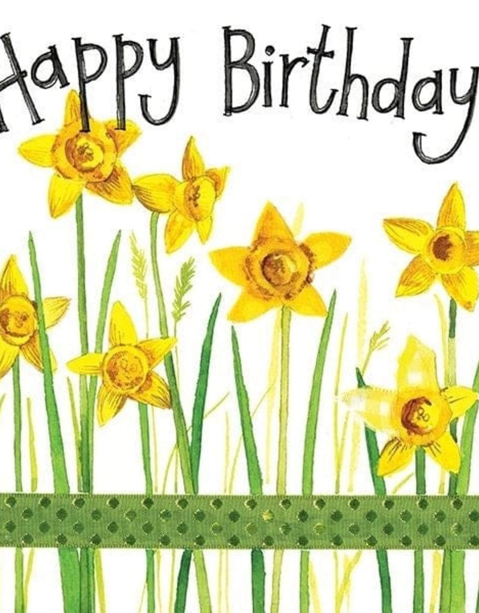 Alex Clark Birthday Card - Daffodils