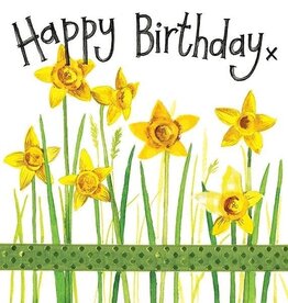 Alex Clark Birthday Card - Daffodils