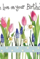 Alex Clark Birthday Card - Spring Flowers