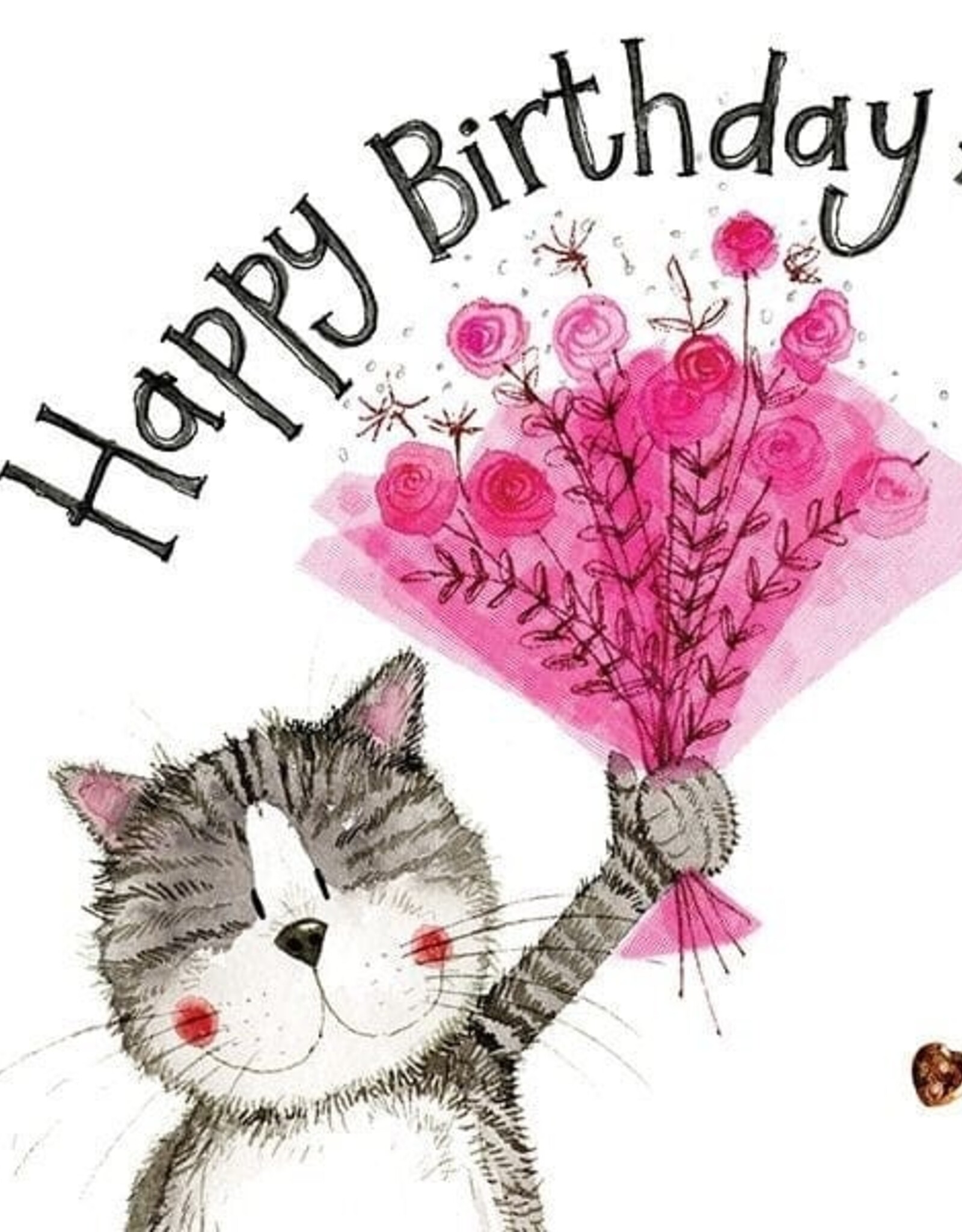 Alex Clark Birthday Card - Pink Bouquet