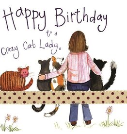 Alex Clark Birthday Card - Cat Lady