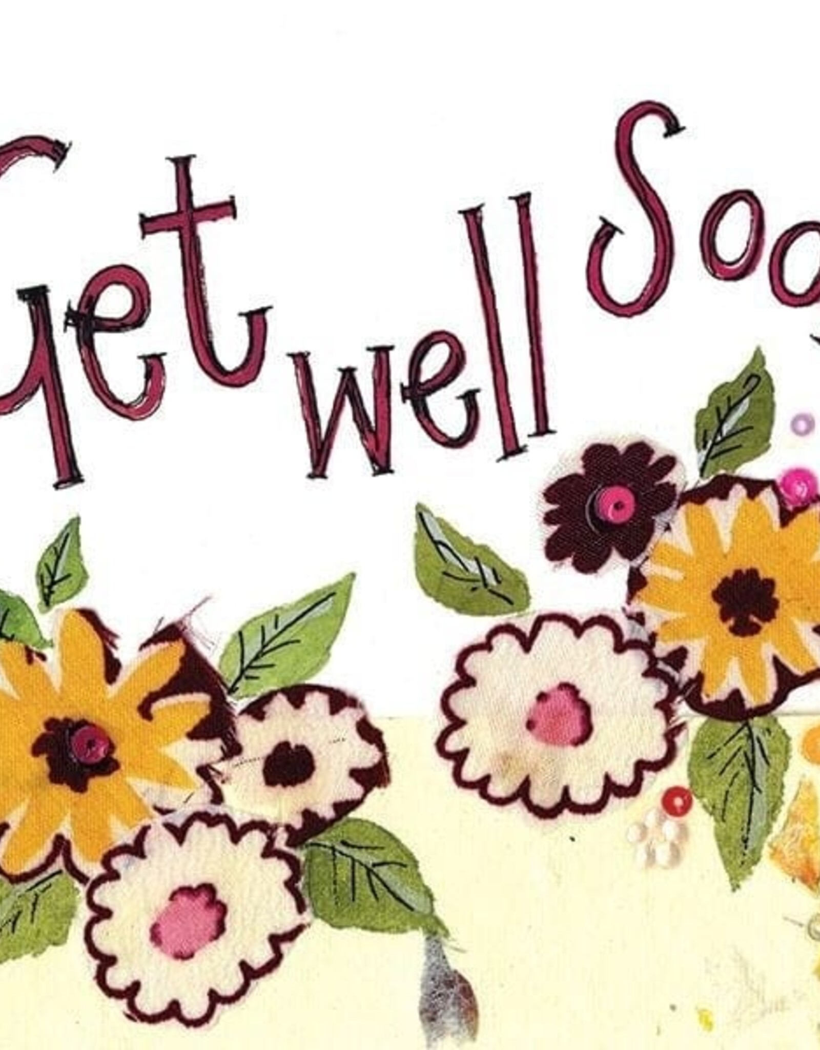 Alex Clark Get Well Card - Yellow Flowers Get Well