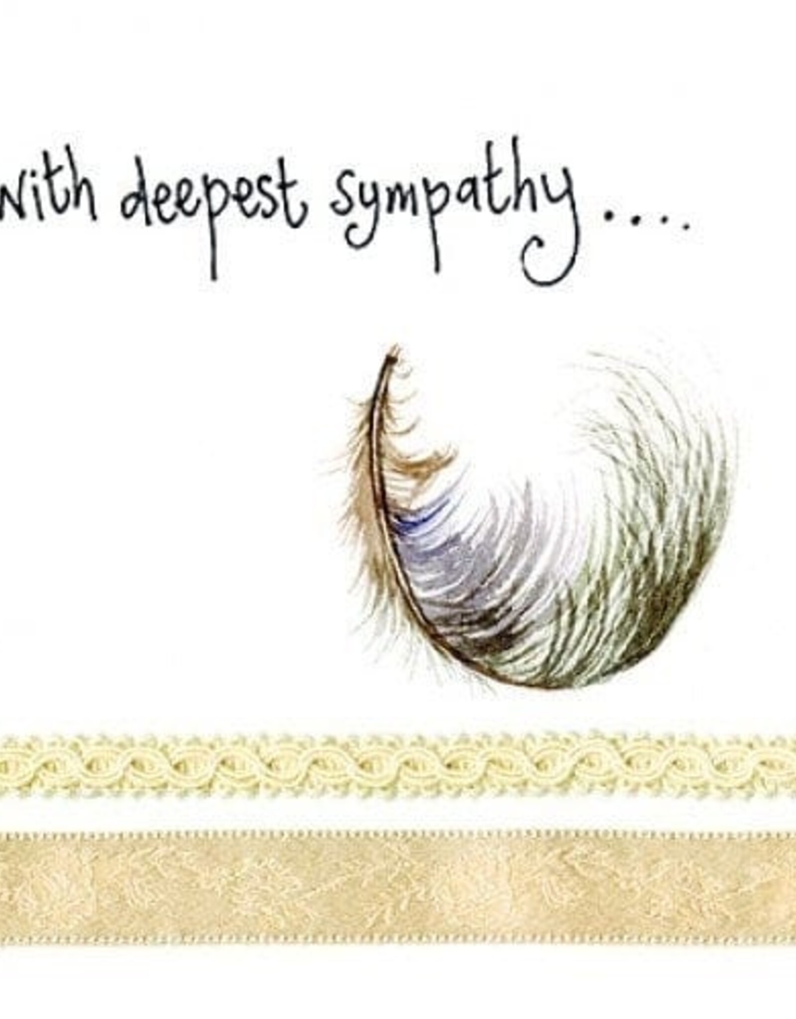 Alex Clark Sympathy Card - Sympathy Feather