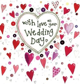 Alex Clark Wedding Card - Wedding Hearts