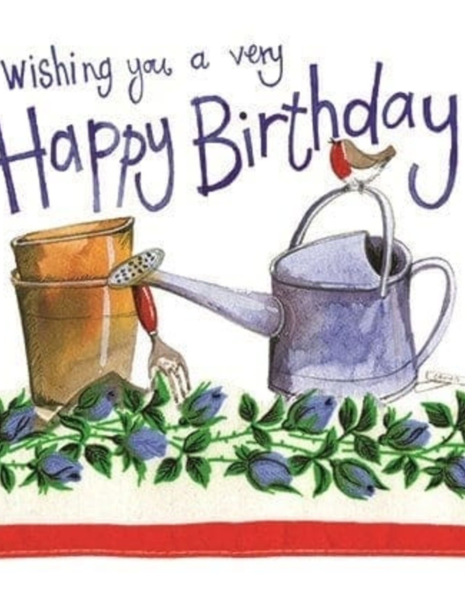 Alex Clark Birthday Card - Watering Can