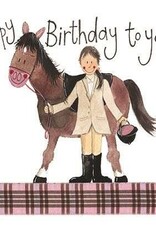 Alex Clark Birthday Card - Girl & Pony