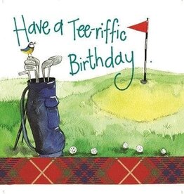 Alex Clark Birthday Card - Golf Bag