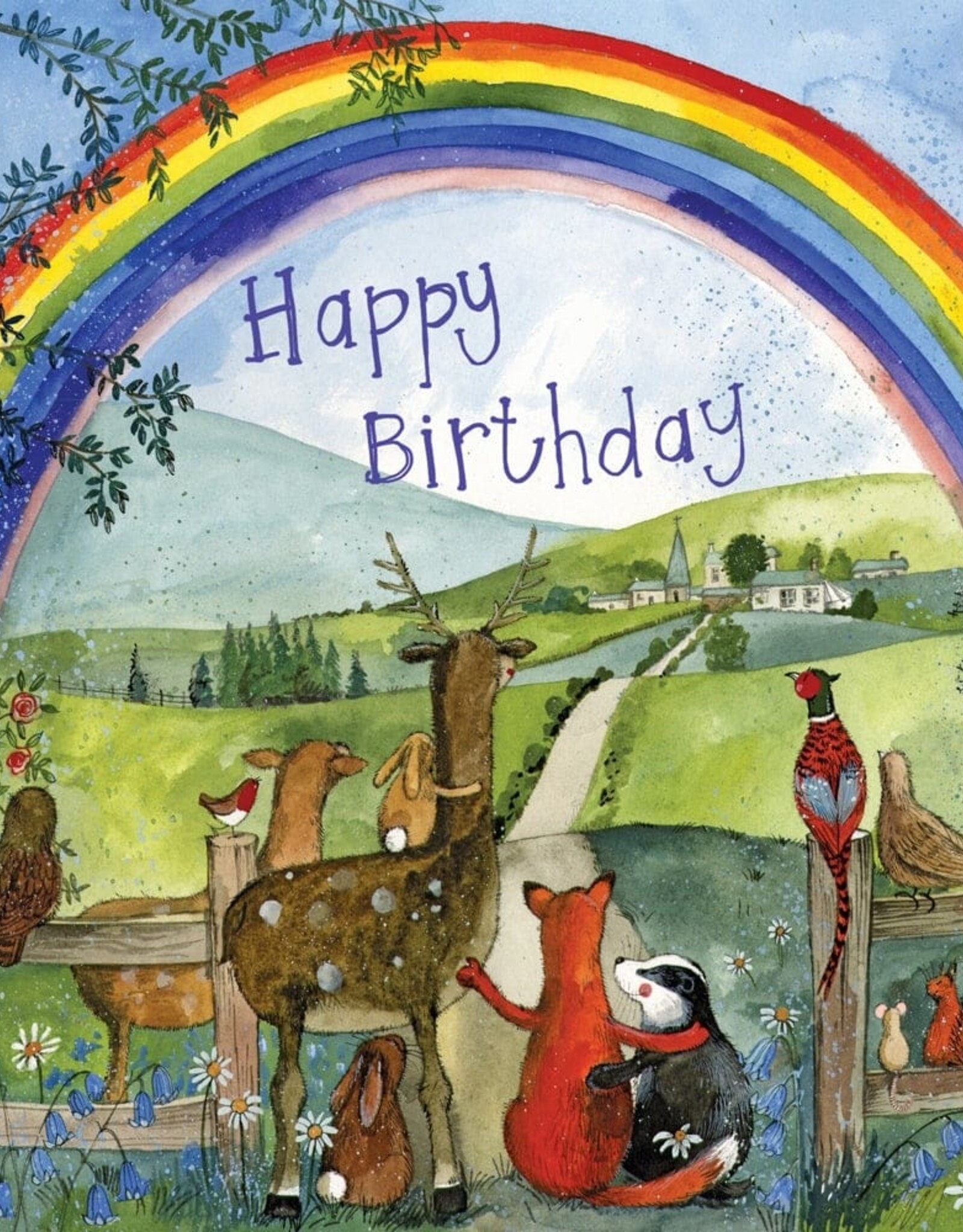 Alex Clark Birthday Card - Birthday Rainbow