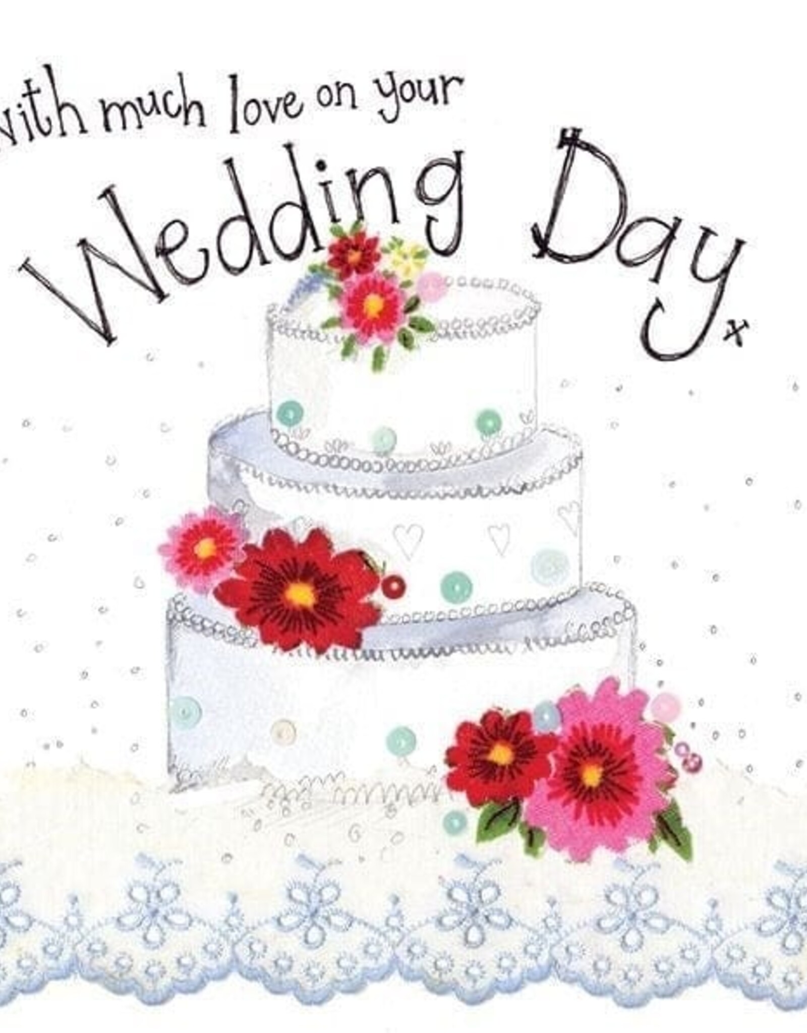 Alex Clark Wedding Card - Three Tier Wedding Cake