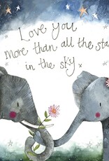 Alex Clark Romance Card - Starlight Elephants