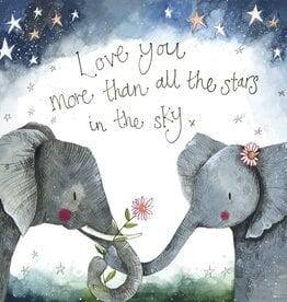 Alex Clark Romance Card - Starlight Elephants