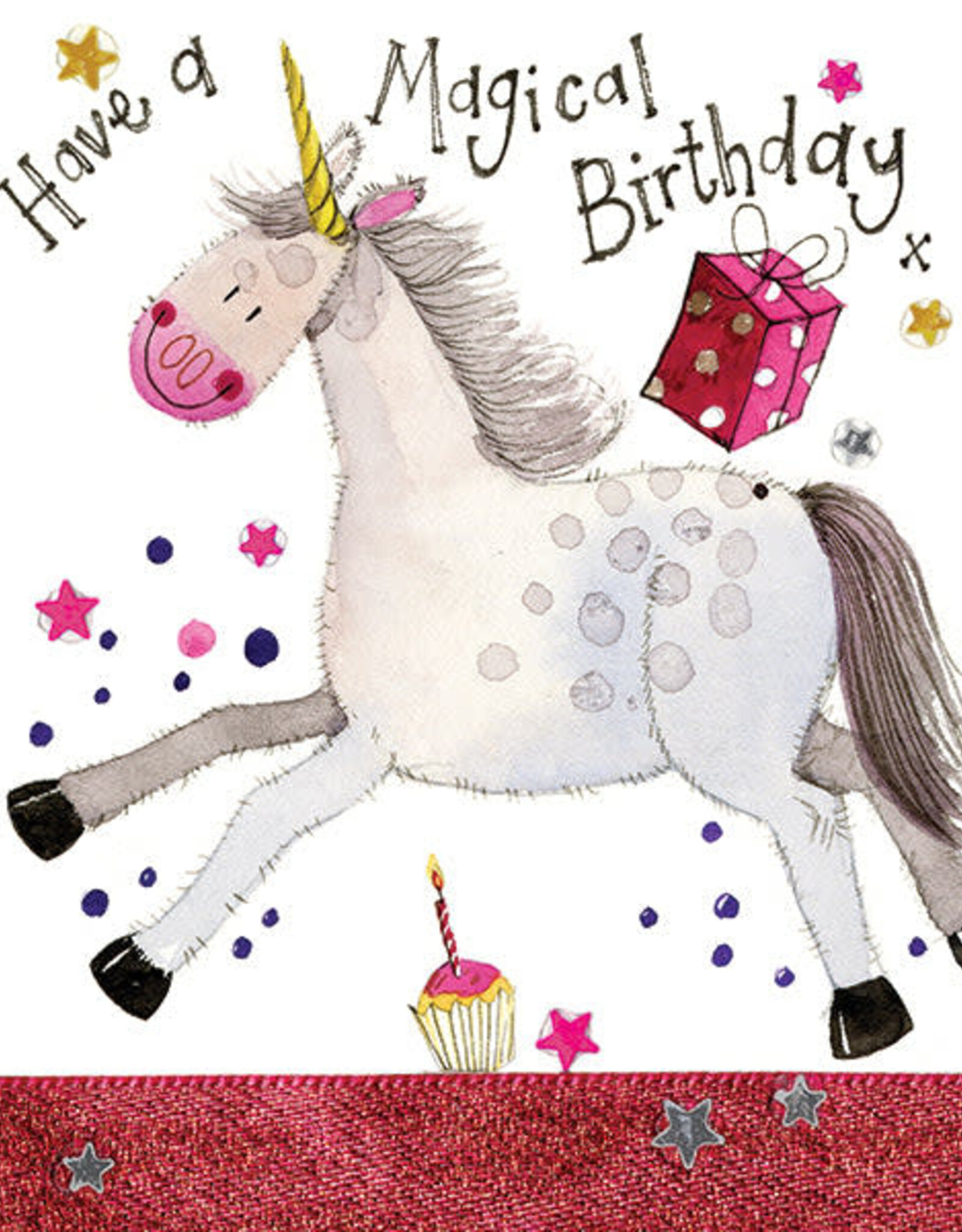 Alex Clark Birthday Card - Unicorn