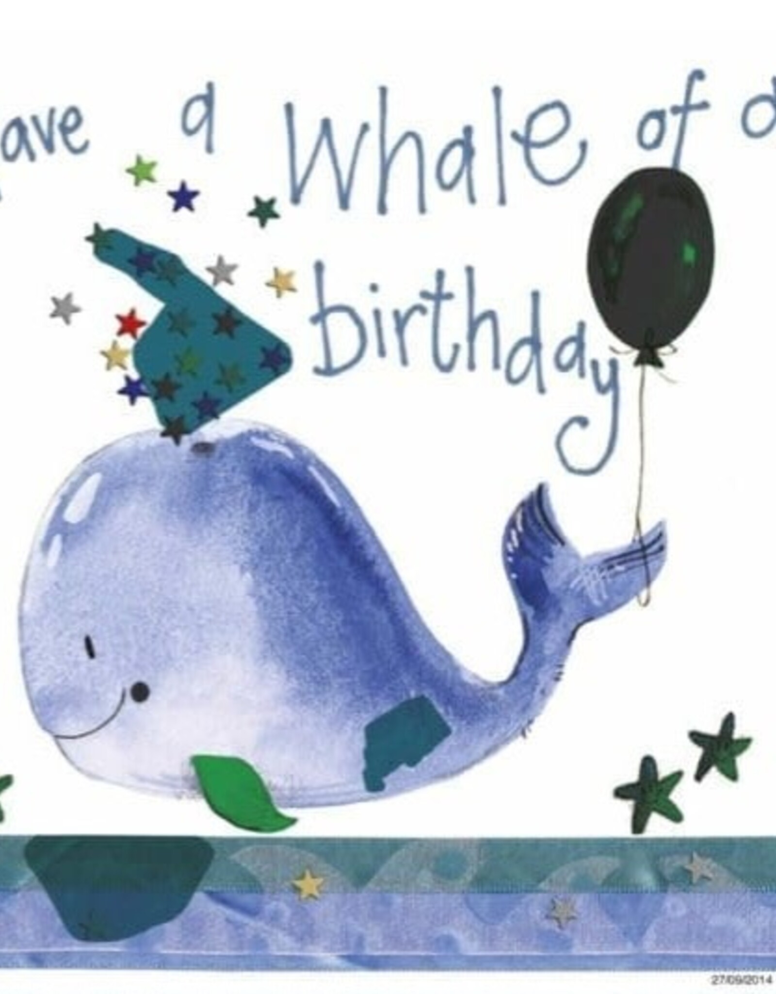 Alex Clark Birthday Card - Whale