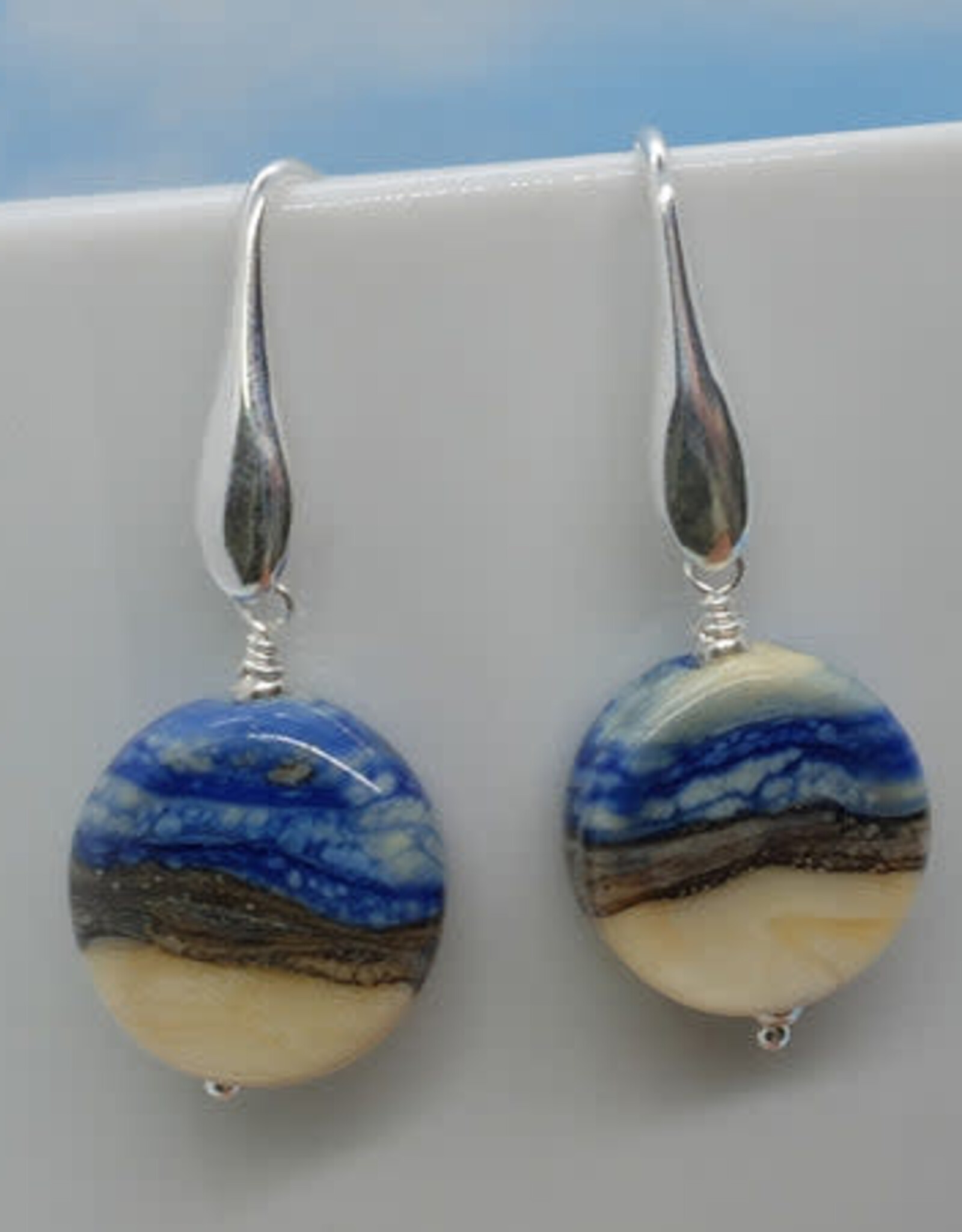 Sailorgirl Jewelry Sailorgirl Earrings - Sand and Blue Sea