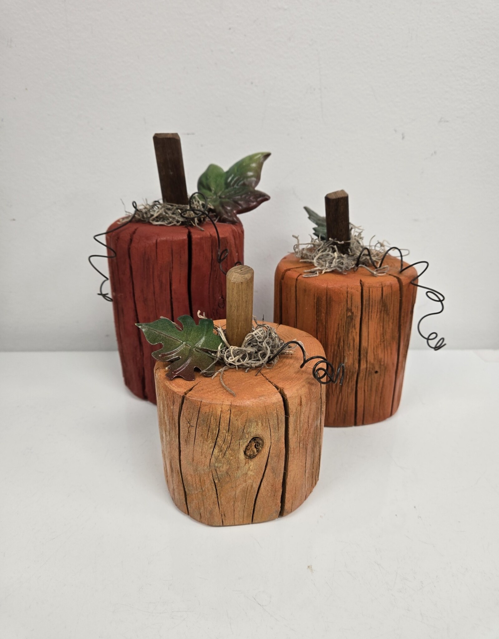 Wooden Pumpkins  (set of 3)