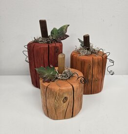 Wooden Pumpkins  (set of 3)