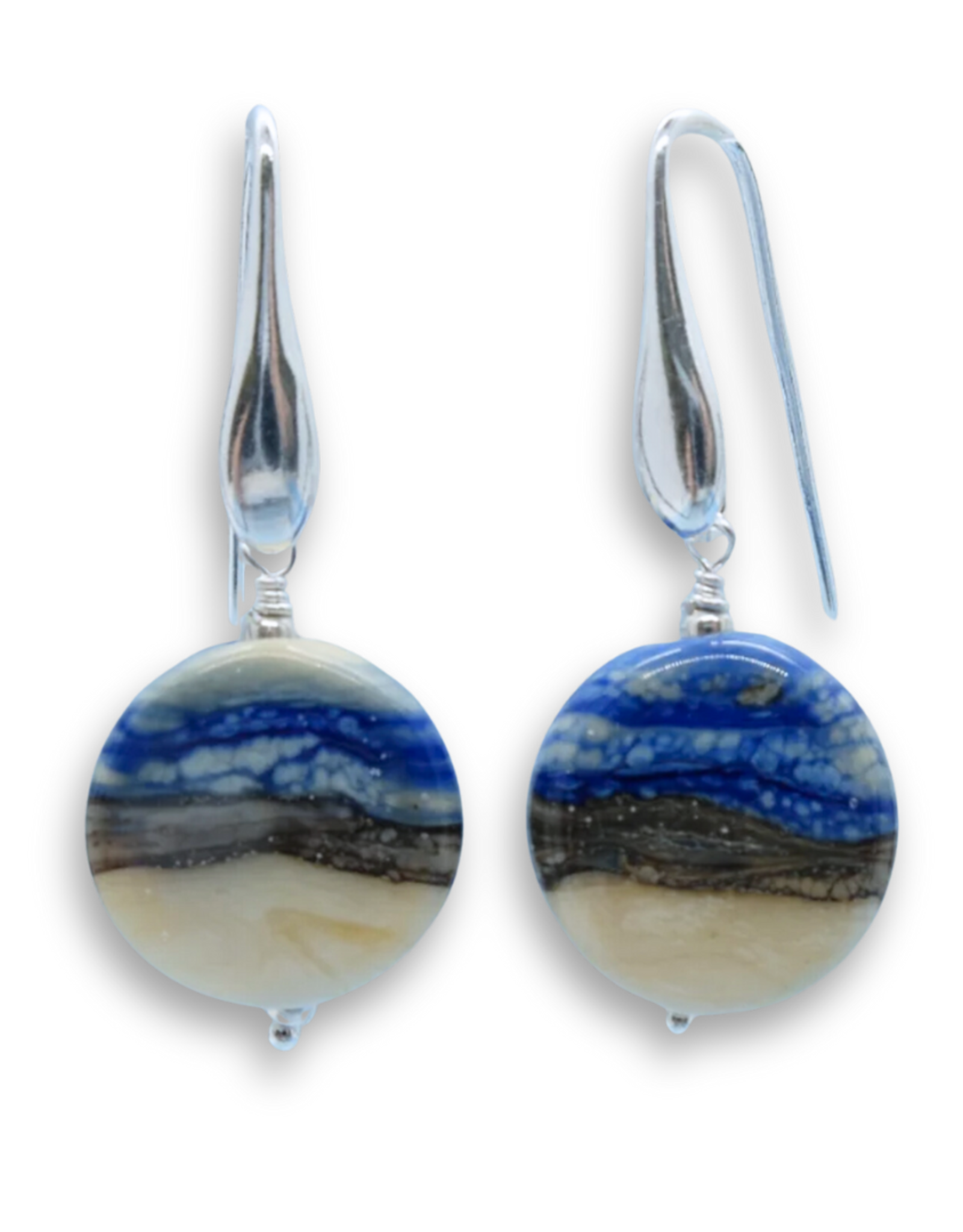 Sailorgirl Jewelry Sailorgirl Earrings - Sand and Blue Sea