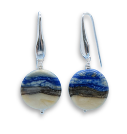 Sailorgirl Jewelry Sailorgirl Earrings - Sand and Blue Sea