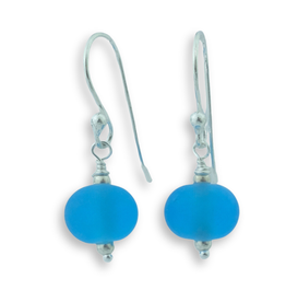 Sailorgirl Jewelry Sailorgirl Mini Earrings - Frosted Aqua