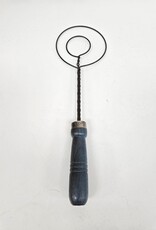 Vintage Mini Pillow Fluffer/Rug Beater - blue wood handle - ~ 11"