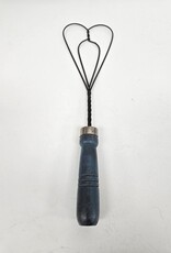 Vintage Mini Pillow Fluffer/Rug Beater - blue wood handle - ~ 11"