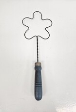 Vintage Mini Pillow Fluffer/Rug Beater - blue wood handle - ~ 11"