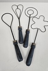 Vintage Mini Pillow Fluffer/Rug Beater - blue wood handle - ~ 11"