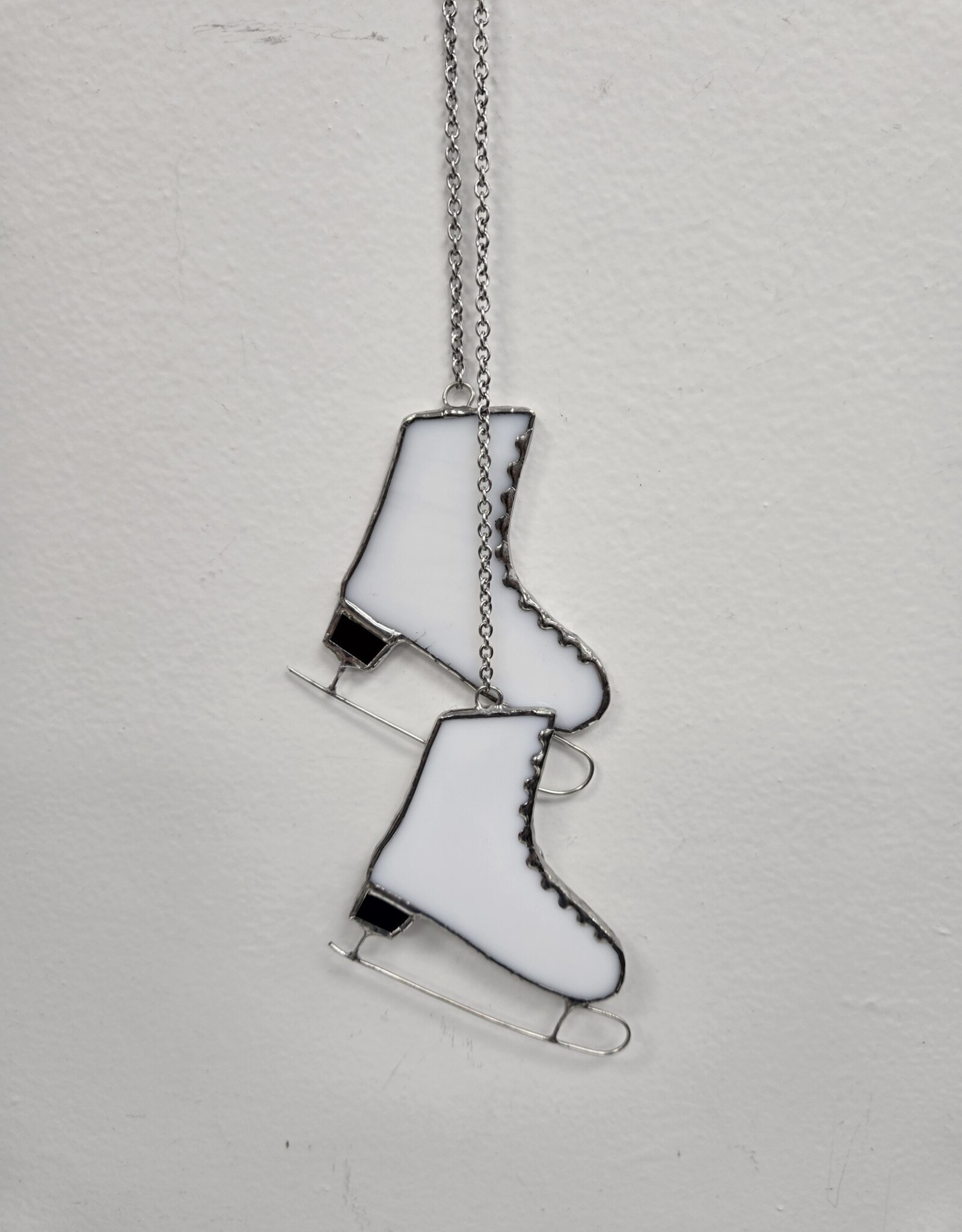 Stained Glass Pair of Skates