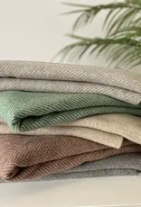 British & Irish Imports Herringbone Wool Blanket