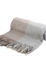British & Irish Imports Herringbone Check Wool Blanket