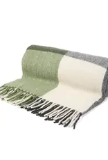 British & Irish Imports Herringbone Check Wool Blanket