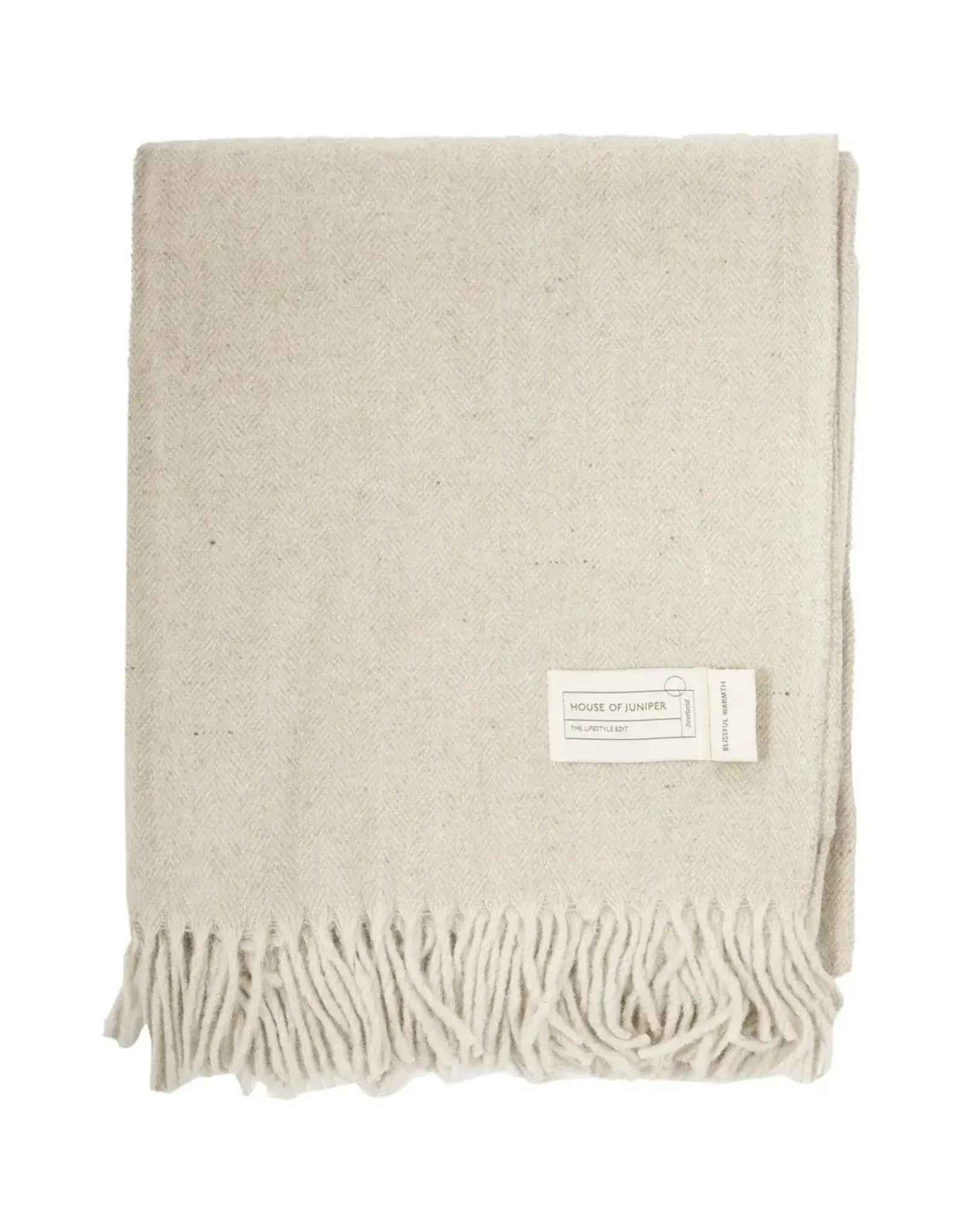 British & Irish Imports Herringbone Wool Blanket