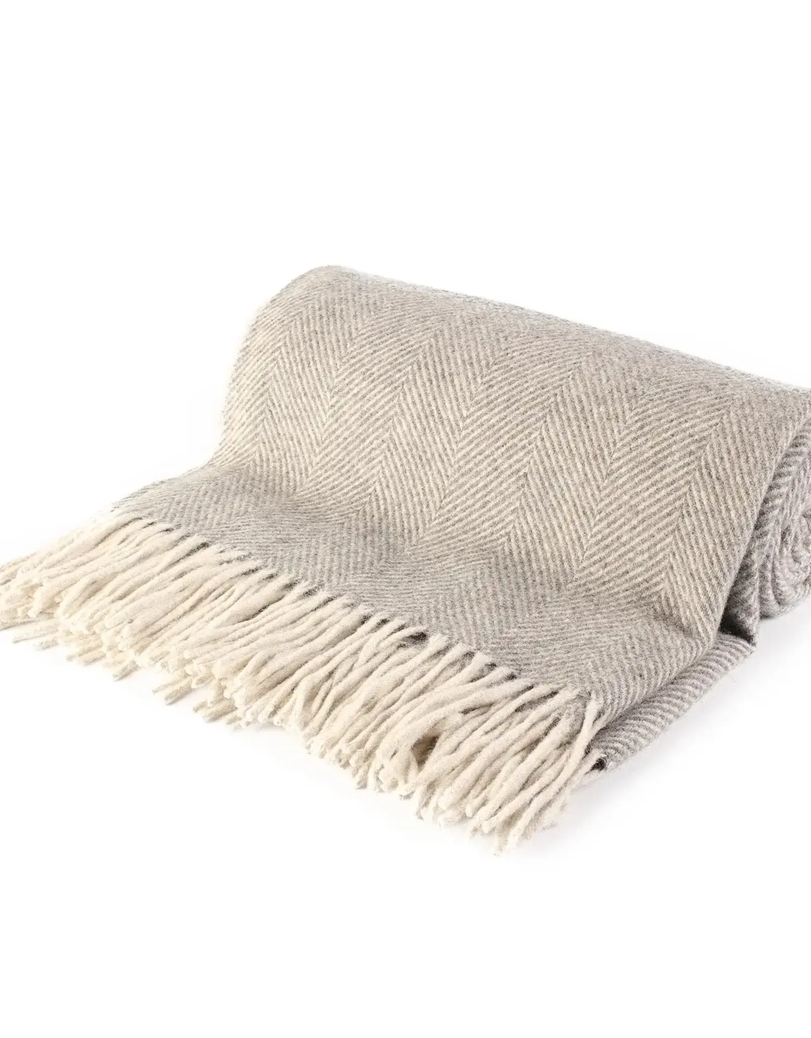 British & Irish Imports Herringbone Wool Blanket