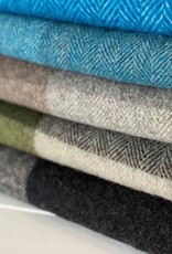 British & Irish Imports Herringbone Check Wool Blanket