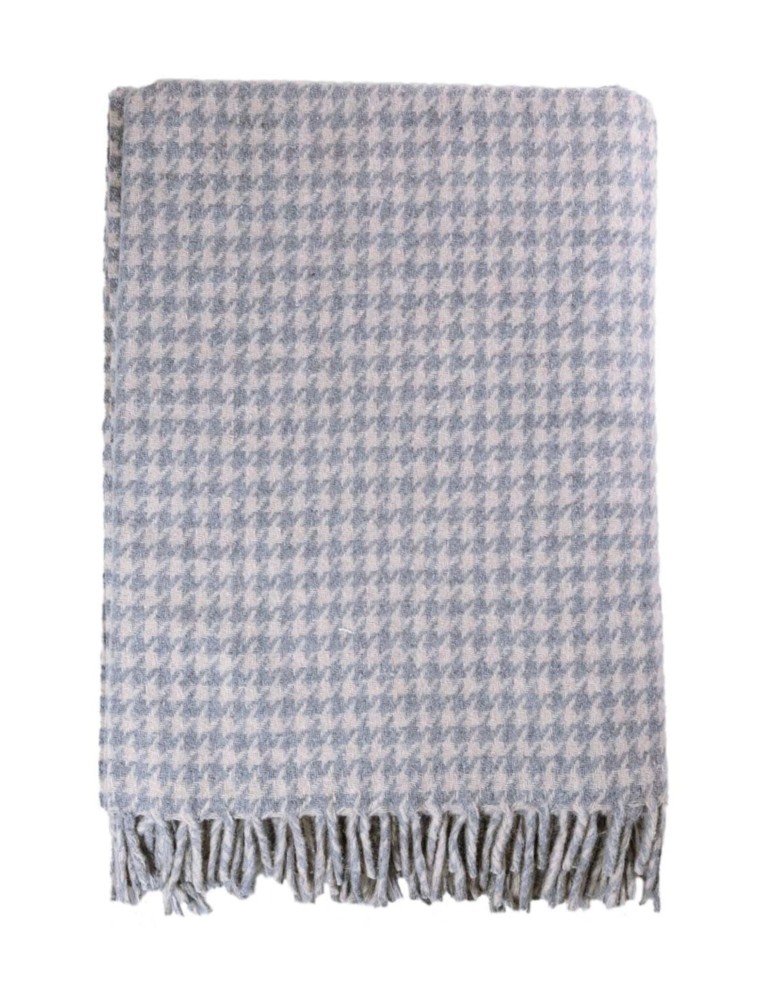 British & Irish Imports Houndstooth Wool Blanket