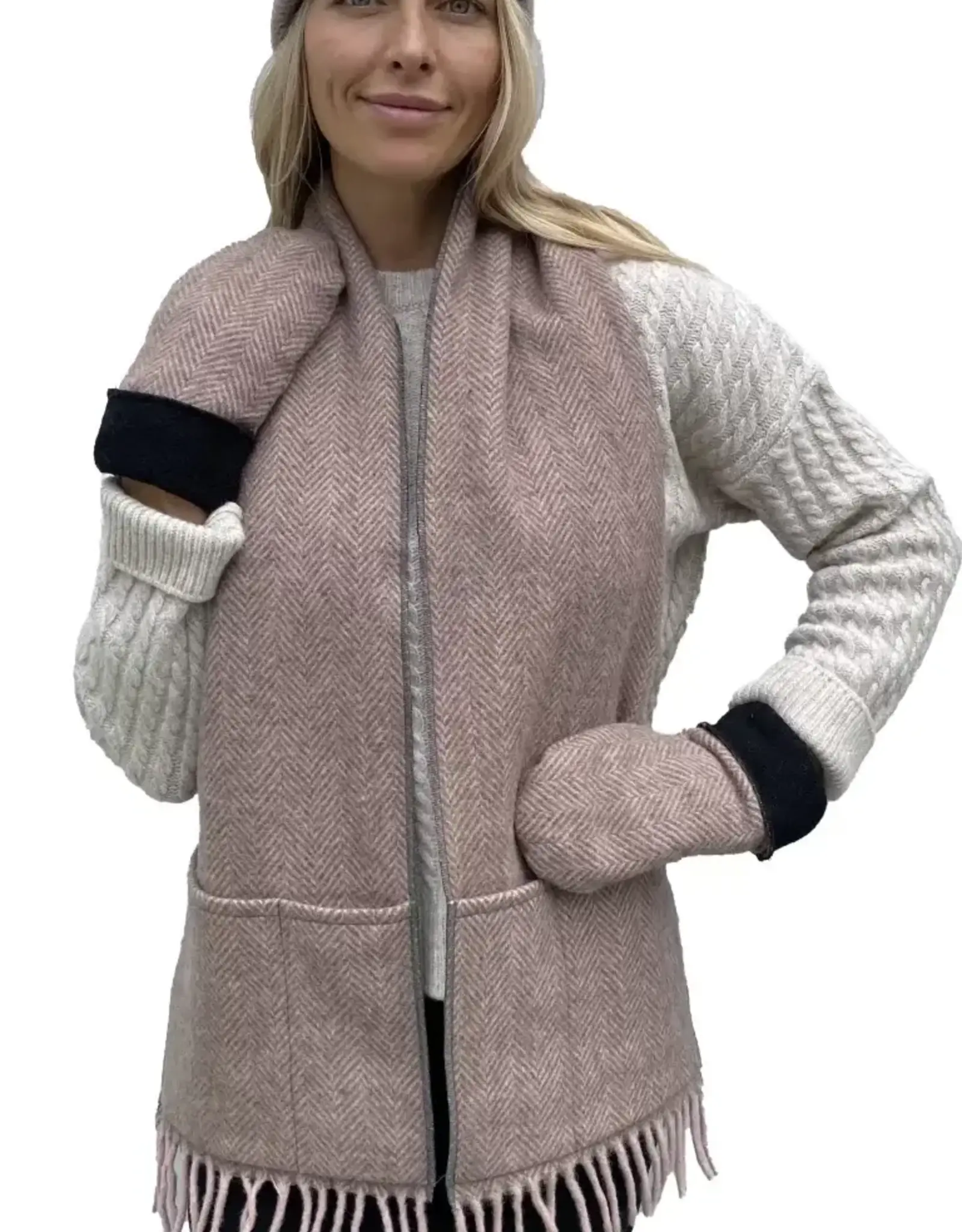 British & Irish Imports Luxe-Lined Wool 4 Pocket Scarf