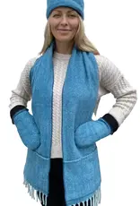 British & Irish Imports Luxe-Lined Wool 4 Pocket Scarf