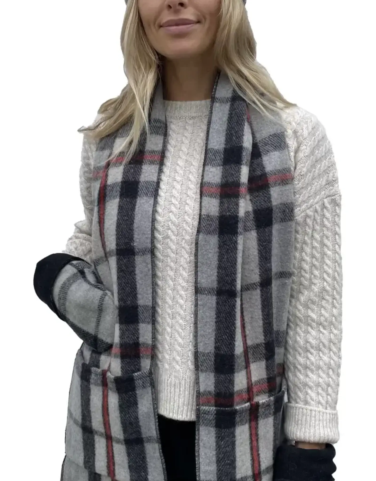 British & Irish Imports Luxe-Lined Wool 4 Pocket Scarf