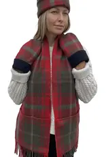 British & Irish Imports Luxe-Lined Wool 4 Pocket Scarf