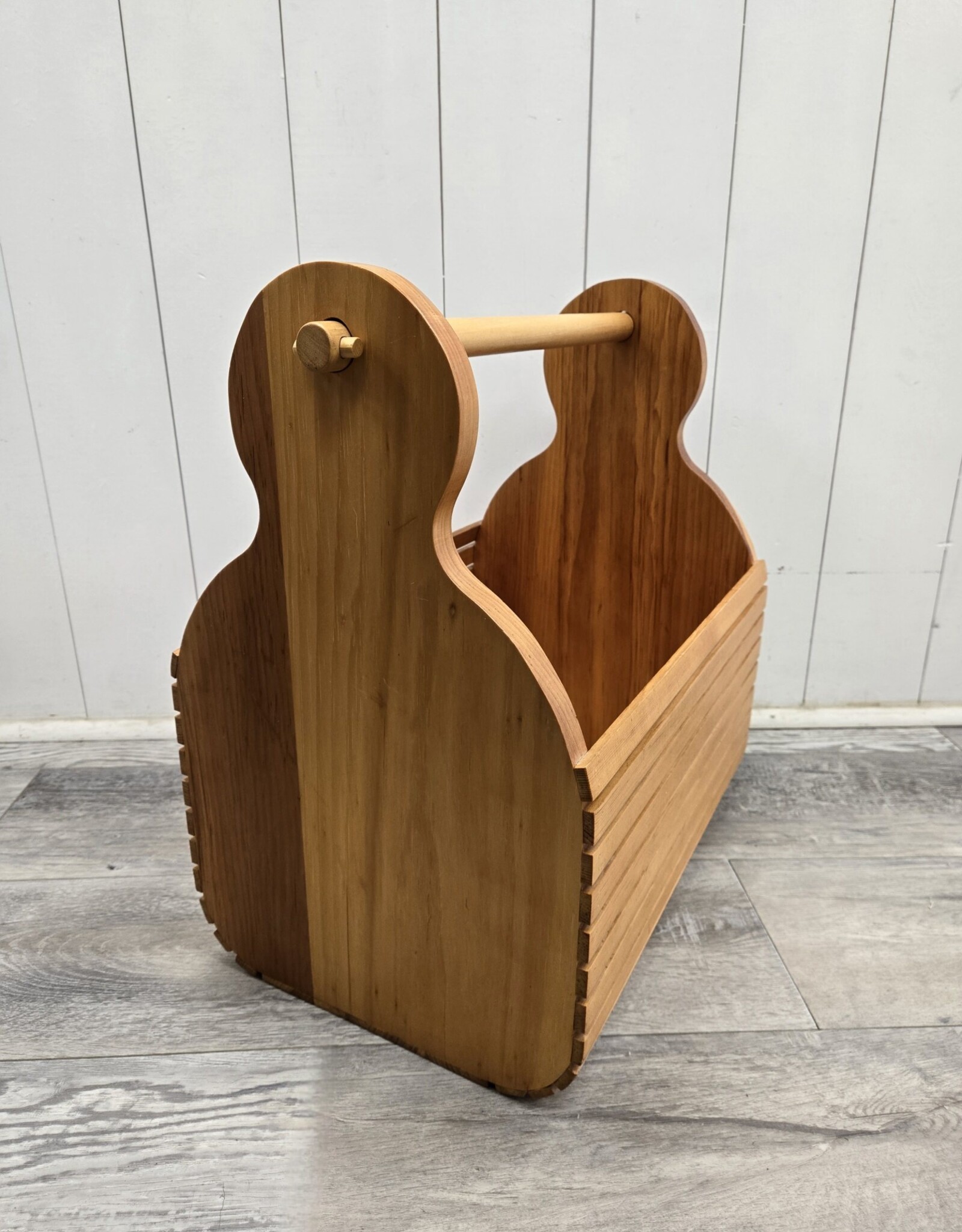 Vintage Wood Slat Basket