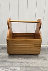 Vintage Wood Slat Basket