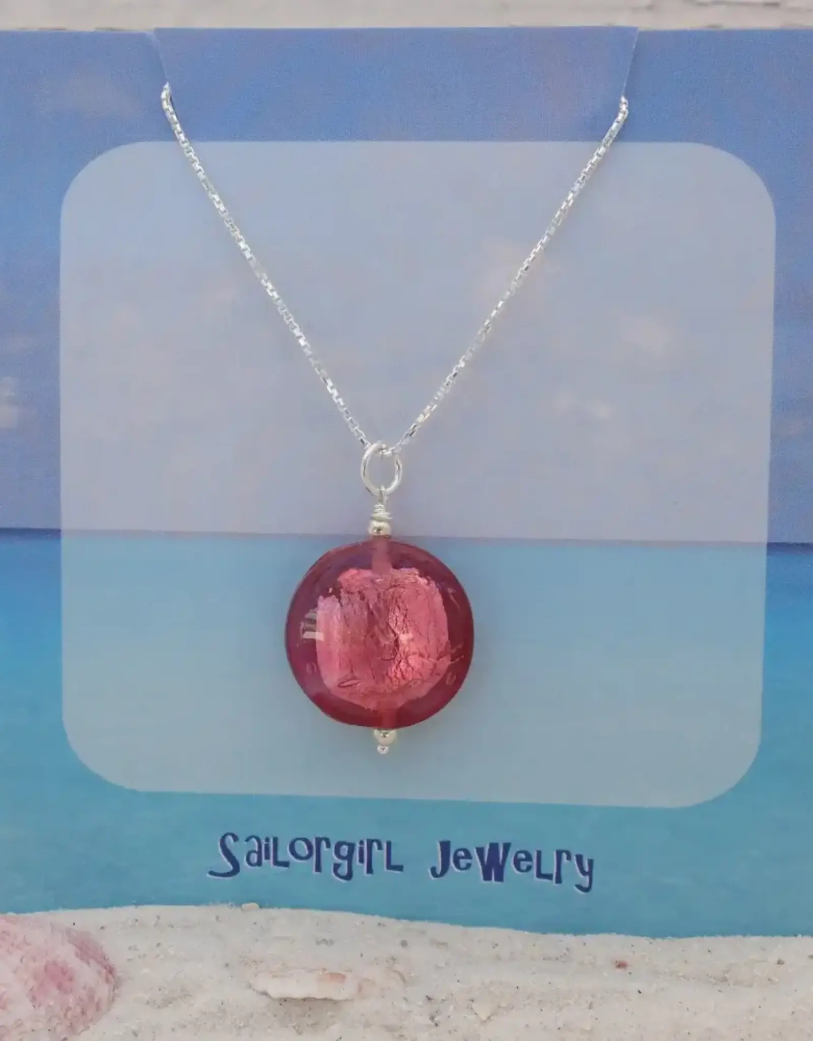 Sailorgirl Jewelry Sailorgirl Mini Pendant - Raspberry