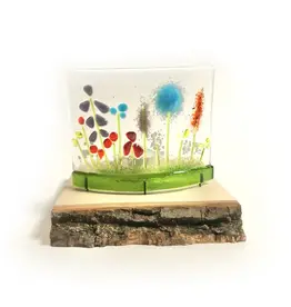 Candle Holder - Mixed Flowers