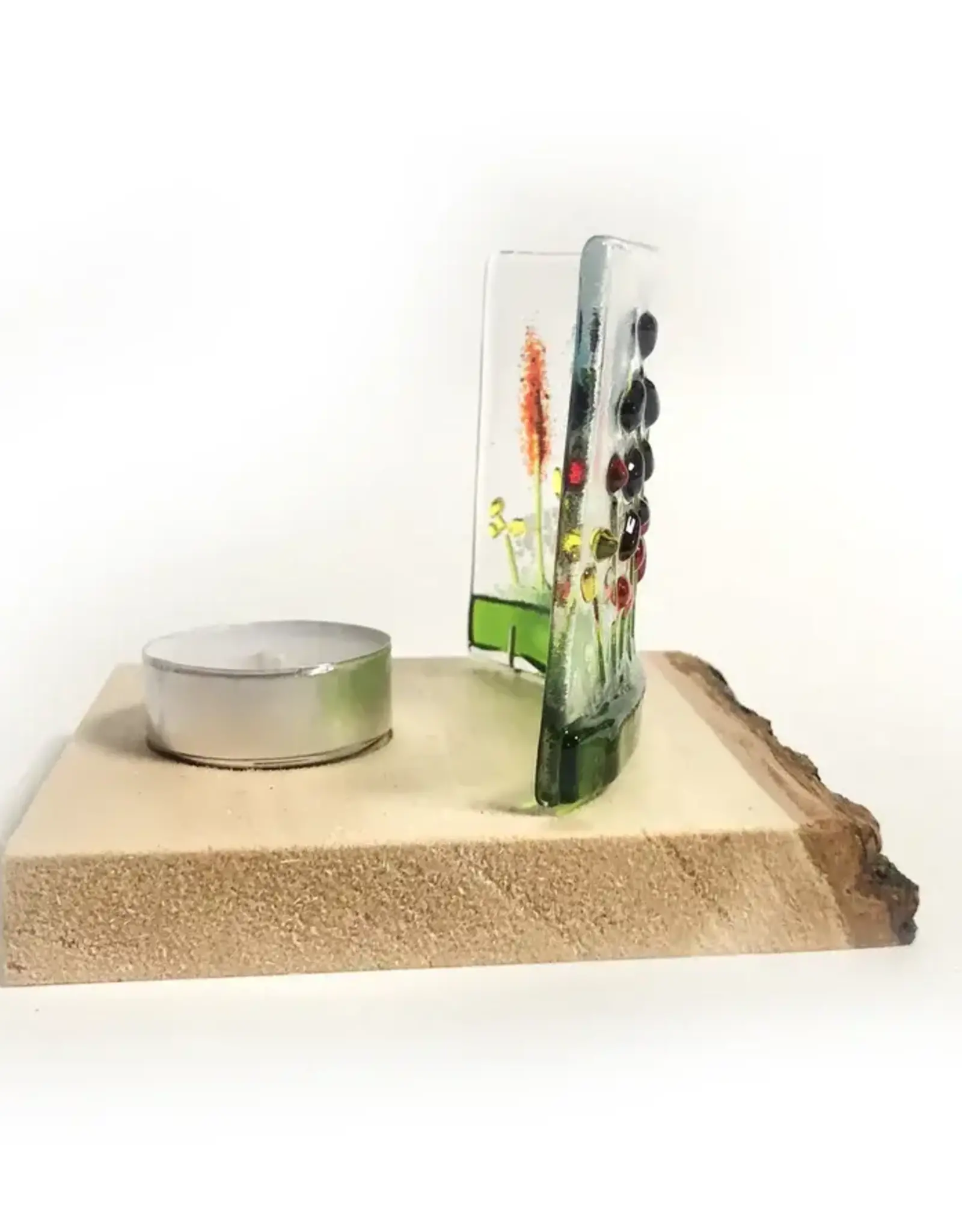 Candle Holder - Mixed Flowers
