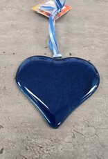 Suncatcher Heart - Blue/White Wispy